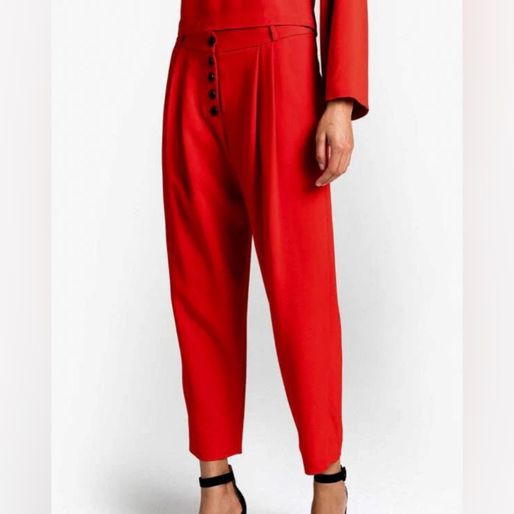 A.L.C. Red High-Waisted Pants